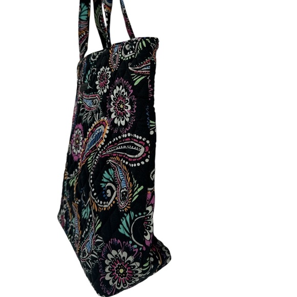 Vera Bradley Black Paisley Bandana Swirl Iconic Vera Tote Bag. New with tags - Picture 2 of 6